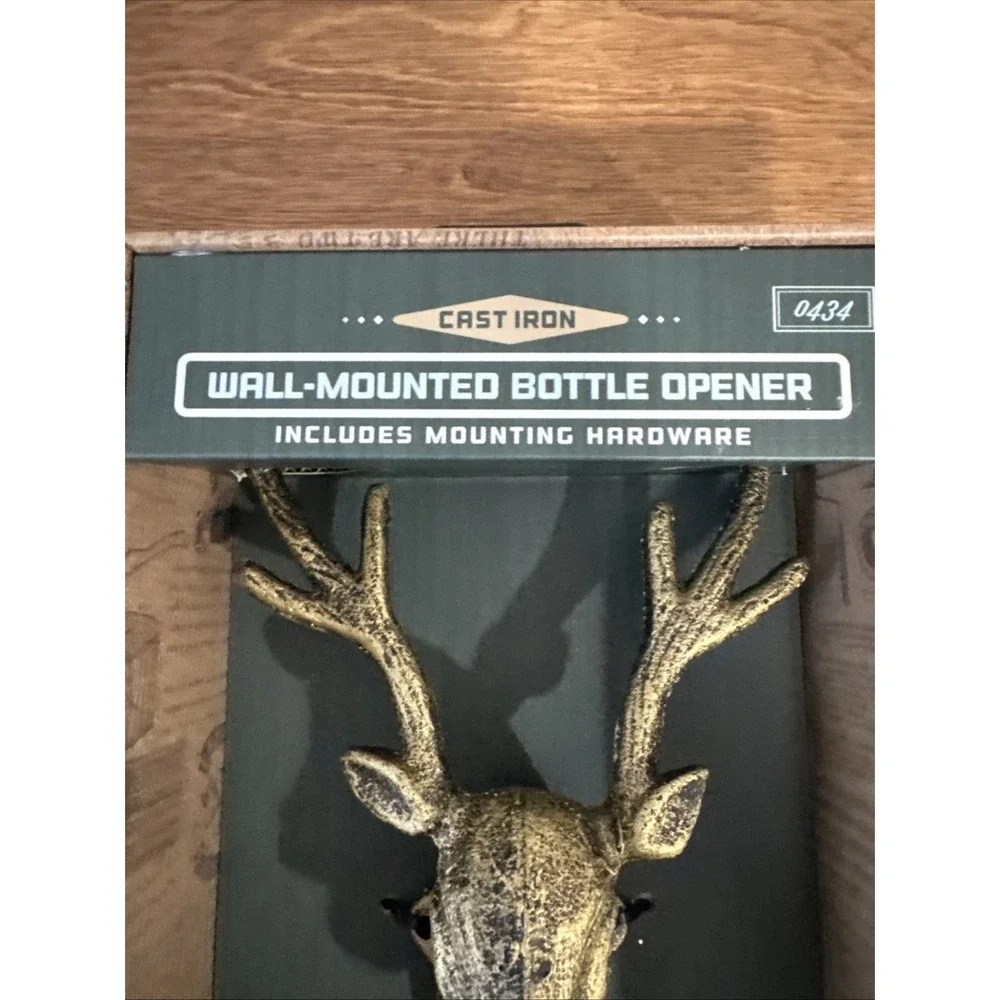 The Kraftsman Co. Cast Iron Deer Srag Wall Mounted Bottle Opener Bar Pub Hunter